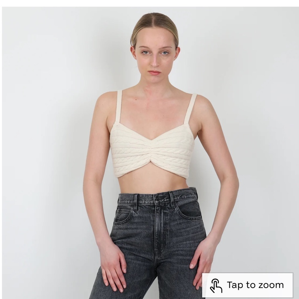 NEW‼️Ronny Kobo Collection Cream Textured Tank Top